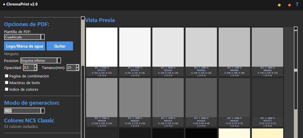 Catalogo NCS